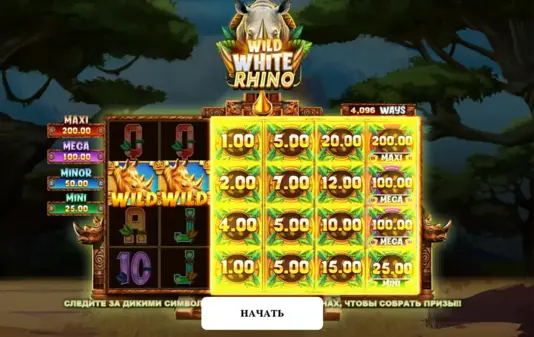 Слот Wild White Rhino стратегия Wild White Rhino слот стратегия